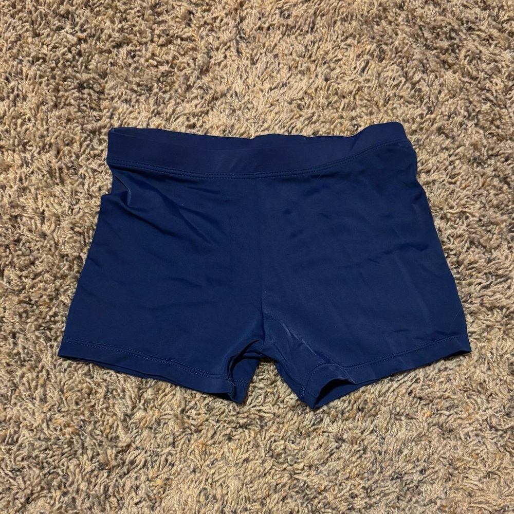 Girls Navy Blue Spandex Shorts